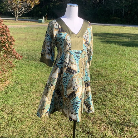 Banana Republic Dresses & Skirts - Silk Baby Doll Dress, Banana Republic, 4, Flowy, Aqua, Moss, Pockets